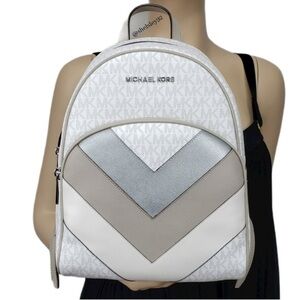 Michael Kors gray and white bag